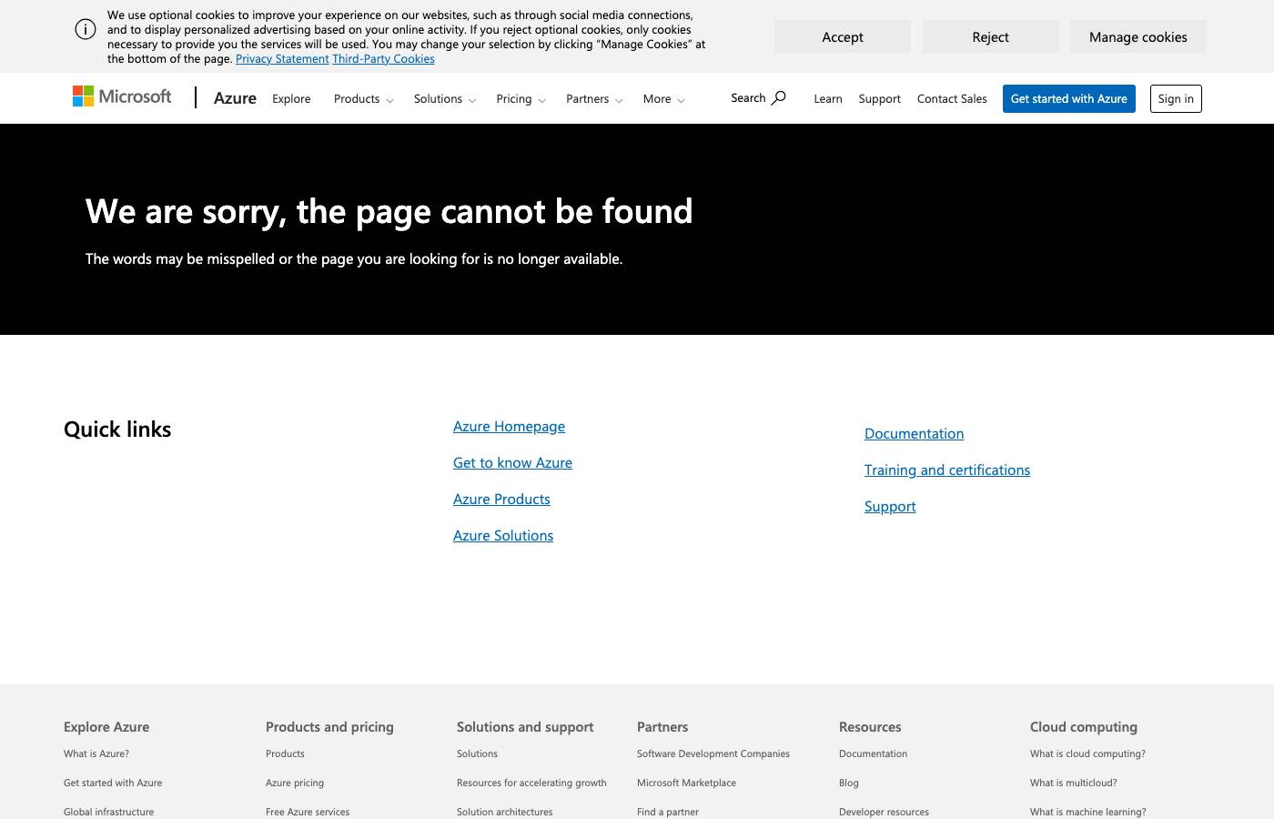 Azure Microsoft screenshot