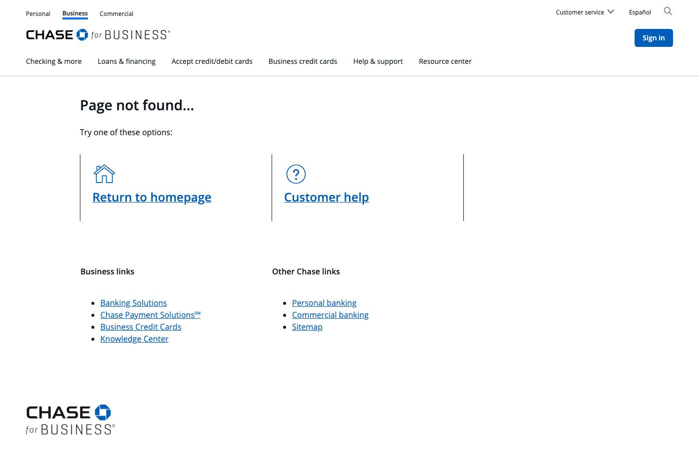 Chase Bank screenshot