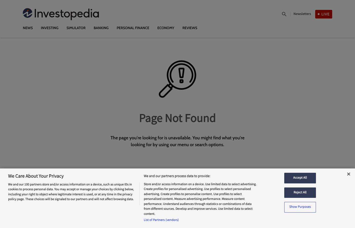 Investopedia screenshot